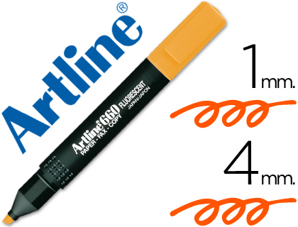 [EK-660 NA] ROTULADOR ARTLINE FLUORESCENTE EK-660 NARANJA PUNTA BISELADA