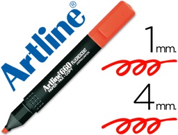 [EK-660 R] ROTULADOR ARTLINE FLUORESCENTE EK-660 ROJO PUNTA BISELADA