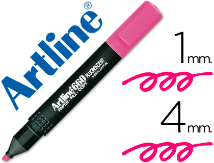 [EK-660 RO] ROTULADOR ARTLINE FLUORESCENTE EK-660 ROSA PUNTA BISELADA