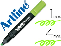 [EK-660 V] ROTULADOR ARTLINE FLUORESCENTE EK-660 VERDE PUNTA BISELADA