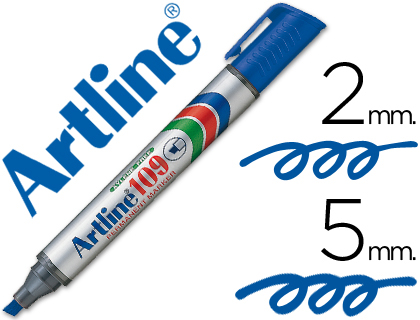 [EK-109A] ROTULADOR ARTLINE MARCADOR PERMANENTE 109 AZUL PUNTA BISELADA