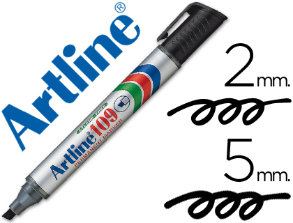 [EK-109N] ROTULADOR ARTLINE MARCADOR PERMANENTE 109 NEGRO PUNTA BISELADA