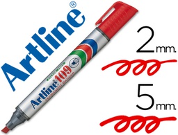 [EK-109R] ROTULADOR ARTLINE MARCADOR PERMANENTE 109 ROJO PUNTA BISELADA
