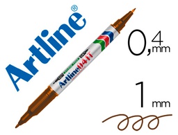 [EK-041T/MA] ROTULADOR ARTLINE MARCADOR PERMANENTE EK-041T MARRON -DOBLE PUNTA 0.4 Y 1.0 MM