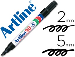 [EK-90 N] ROTULADOR ARTLINE MARCADOR PERMANENTE EK-90 NEGRO PUNTA BISELADA 5 MM PAPEL METAL Y CRISTAL