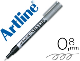 [EK-999 PL] ROTULADOR ARTLINE MARCADOR PERMANENTE TINTA METALICA EK-999 PLATA -PUNTA REDONDA 0.8 MM