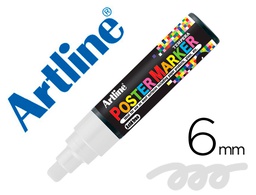 [EPP-6-BLA] ROTULADOR ARTLINE POSTER MARKER EPP-6-BLA PUNTA REDONDA 6 MM COLOR BLANCO