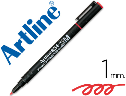 [EK-854R] ROTULADOR ARTLINE RETROPROYECCION PUNTA FIBRA PERMANENTE EK-854 ROJO -PUNTA REDONDA 1 MM