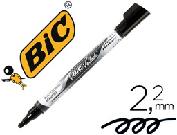 [902088] ROTULADOR BIC VELLEDA LIQUID POCKET PUNTA REDONDA 2,2 MM NEGRO