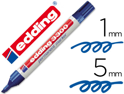 [3300-03] ROTULADOR EDDING MARCADOR 3300 N.3 AZUL PUNTA BISELADA RECARGABLE