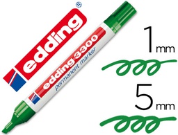 [3300-04] ROTULADOR EDDING MARCADOR 3300 N.4 VERDE PUNTA BISELADA RECARGABLE