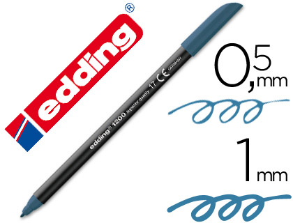 [1200-17] ROTULADOR EDDING PUNTA FIBRA 1200 AZUL ACERO N.17 PUNTA REDONDA 0.5 MM