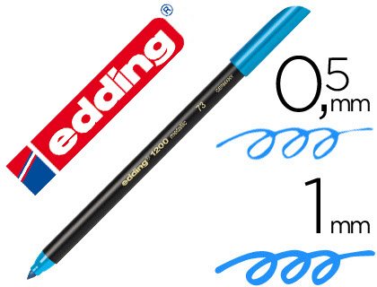 [1200-10] ROTULADOR EDDING PUNTA FIBRA 1200 AZUL CLARO N.10 PUNTA REDONDA 0.5 MM