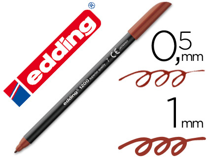 [1200-07] ROTULADOR EDDING PUNTA FIBRA 1200 MARRON N.7 PUNTA REDONDA 0.5 MM