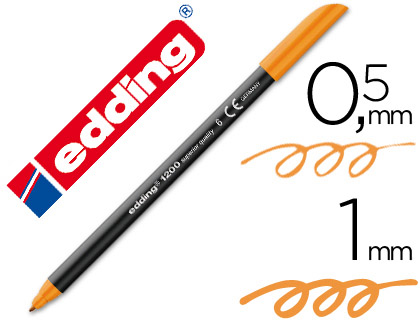 [1200-06] ROTULADOR EDDING PUNTA FIBRA 1200 NARANJA N.6 PUNTA REDONDA 0.5 MM