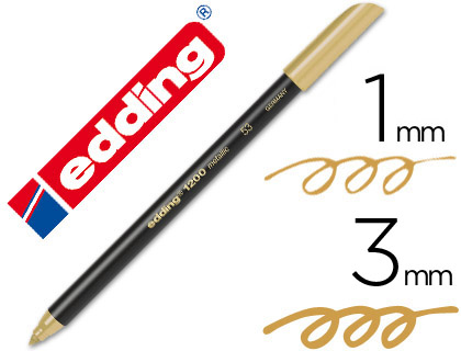 [1200-53] ROTULADOR EDDING PUNTA FIBRA 1200 ORO N. 53 PUNTA REDONDA 1-3 MM
