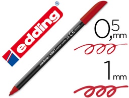 [1200-28] ROTULADOR EDDING PUNTA FIBRA 1200 ROJO INGLES N.28 PUNTA REDONDA 0.5 MM