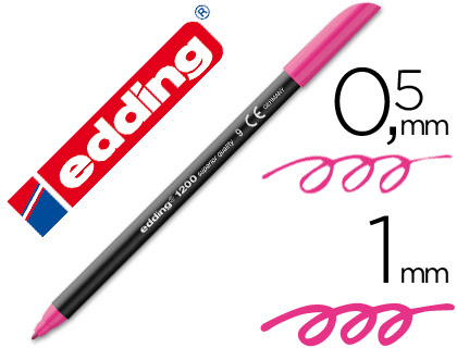 [1200-09] ROTULADOR EDDING PUNTA FIBRA 1200 ROSA N.9 PUNTA REDONDA 0.5 MM