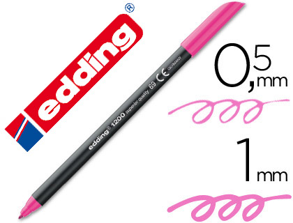 [1200-69] ROTULADOR EDDING PUNTA FIBRA 1200 ROSA NEON N.69 PUNTA DE FIBRA 0,5 MM