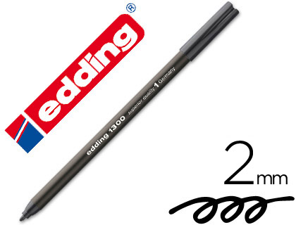[1300-01] ROTULADOR EDDING PUNTA FIBRA 1300 NEGRO PUNTA REDONDA 2 MM