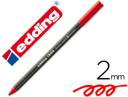 [1300-02] ROTULADOR EDDING PUNTA FIBRA 1300 ROJO PUNTA REDONDA 2 MM