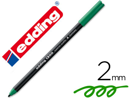 [1300-04] ROTULADOR EDDING PUNTA FIBRA 1300 VERDE PUNTA REDONDA 2 MM