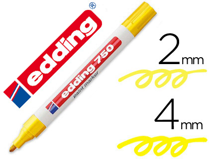 [750-05] ROTULADOR EDDING PUNTA FIBRA 750 AMARILLO PUNTA REDONDA 2-4 MM