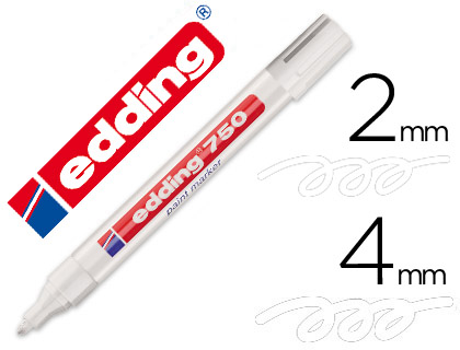 [750-49] ROTULADOR EDDING PUNTA FIBRA 750 BLANCO PUNTA REDONDA 2-4 MM