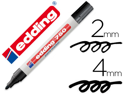 [750-01] ROTULADOR EDDING PUNTA FIBRA 750 NEGRO PUNTA REDONDA 2-4 MM