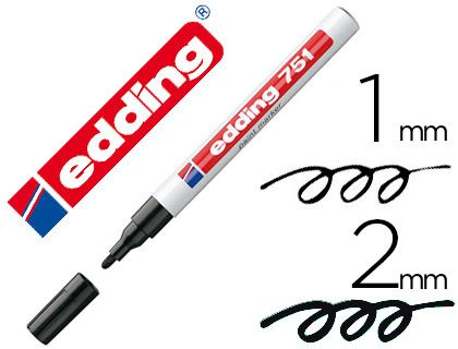 [751-01] ROTULADOR EDDING PUNTA FIBRA 751 NEGRO PUNTA REDONDA 1-2 MM