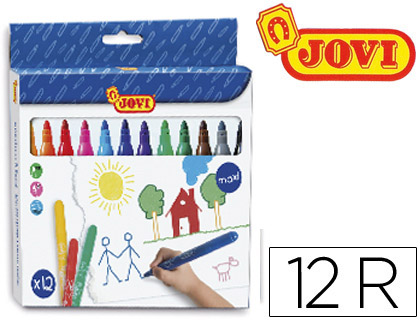 [1712] ROTULADOR JOVI MAXI 13 MM CAJA DE 12 UNIDADES COLORES SURTIDOS