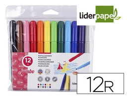 [RT08] ROTULADOR LIDERPAPEL JUMBO CAJA DE 12 UNIDADES COLORES SURTIDOS
