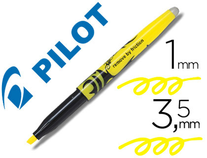 [NFLAM] ROTULADOR PILOT FRIXION LIGHT FLUORESCENTE BORRABLE PUNTA DEFIBRA COLOR AMARILLO
