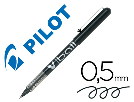 [NVBN] ROTULADOR PILOT ROLLER V-BALL NEGRO 0.5 MM