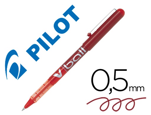 [NVBR] ROTULADOR PILOT ROLLER V-BALL ROJO 0.5 MM