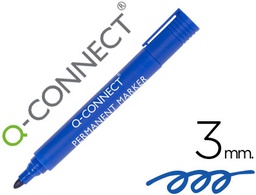 [KF26046] ROTULADOR Q-CONNECT MARCADOR PERMANENTE AZUL PUNTA REDONDA 3 MM