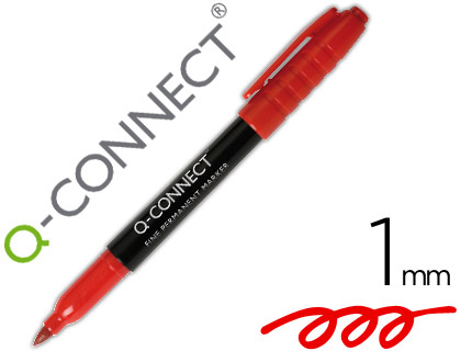 [KF02302] ROTULADOR Q-CONNECT PARA CD/DVD PUNTA FIBRA PERMANENTE ROJO PUNTA REDONDA 1 MM