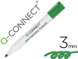 [KF26009] ROTULADOR Q-CONNECT PIZARRA BLANCA COLOR VERDE PUNTA REDONDA 3.0 MM