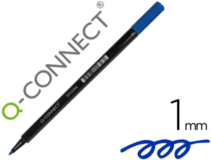 [KF22346] ROTULADOR Q-CONNECT PUNTA DE FIBRA AZUL - PUNTA REDONDA 1 MM