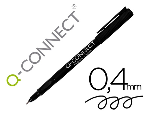 [KF25007] ROTULADOR Q-CONNECT PUNTA DE FIBRA FINE LINER NEGRO 0,4 MM