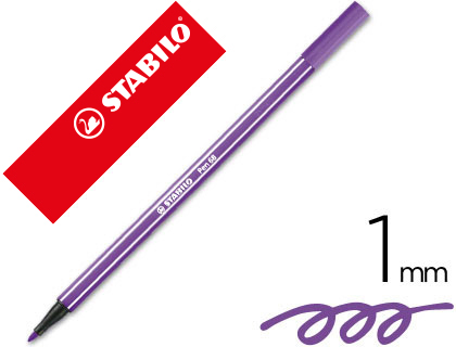 [68/55] ROTULADOR STABILO ACUARELABLE PEN 68 VIOLETA PUNTA GRUESA 1MM