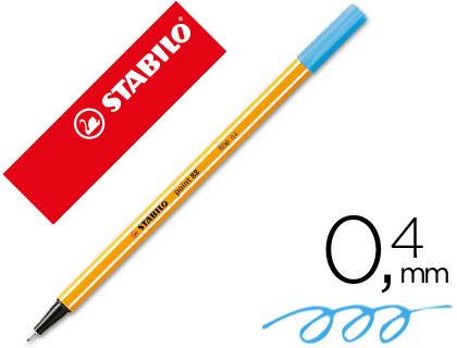 [88/57] ROTULADOR STABILO PUNTA DE FIB RA POINT 88 AZUL CELESTE PUNTA FINA 0,4MM