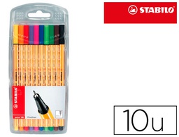[8810] ROTULADOR STABILO PUNTA DE FIBRA POINT 88 ESTUCHE DE 10 UNIDADES COLORES SURTIDOS