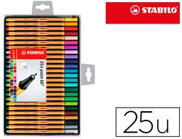 [8825-1] ROTULADOR STABILO PUNTA DE FIBRA POINT 88 ESTUCHE DE 25 UNIDADES COLORES SURTIDOS