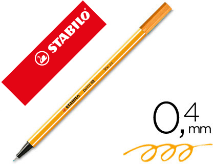 [88/054] ROTULADOR STABILO PUNTA DE FIB RA POINT 88 NARANJA NEON PUNTA FINA 0,4MM