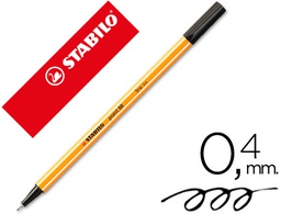 [88/46] ROTULADOR STABILO PUNTA DE FIB RA POINT 88 NEGRO PUNTA FINA 0,4MM