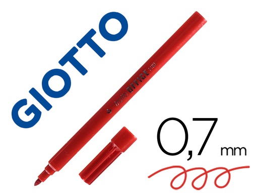 [F730502] ROTULADOR TRATTO OFFICE FINE PUNTA DE FIBRA TRAZO 0,7 MM ROJO
