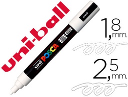 [264168000] ROTULADOR UNI POSCA MARCADOR DE PINTURA BLANCO PUNTA REDONDA 1,8 A 2,5 MM
