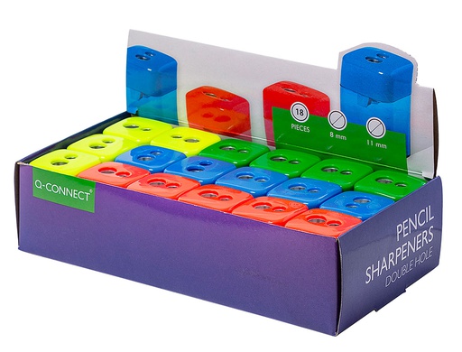 [KF00593] SACAPUNTAS Q-CONNECT METALICO 2 USOS CON DEPOSITO