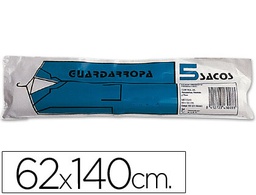 [62X140] SACO GUARDARROPA GALGA 100 62X140 CM -ROLLO DE 5 SACOS